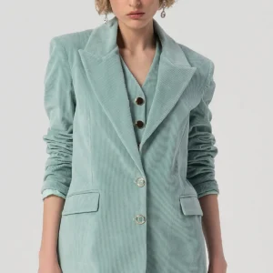 Oversized long jacket sagegreen