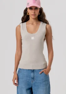Fracomina Basic tank top sand