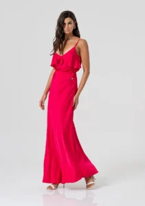 Fracomina long skirt strawberry