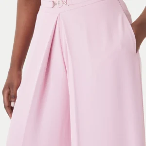 Palazzo pants with fold pink